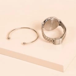 Chumbakdesign Floral Birds Stainless Steel Wrist Watch With Bracelet Watches & Jewellery