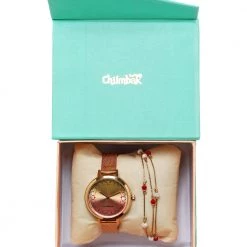 Chumbakdesign Vintage Classic Ombre Watch & Bracelet Rose Gold