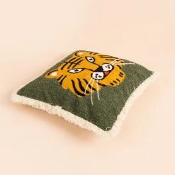 Chumbakdesign Goofy Tiger Grey 16 ” Cushion Cover Bed & Furnishing