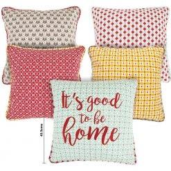 Chumbakdesign Afternoon Picnic 16 ” Cushion Covers - Set Of 5 Bed & Furnishing