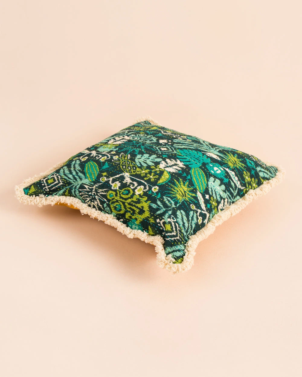 Chumbakdesign Bed & Furnishing Tropical Ikat Fringe Cushion Cover 4 Chumbakdesign Bed & Furnishing Tropical Ikat Fringe Cushion Cover
