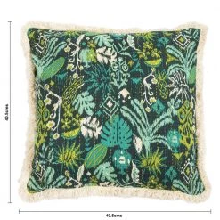 Chumbakdesign Bed & Furnishing Tropical Ikat Fringe Cushion Cover 11 Chumbakdesign Bed & Furnishing Tropical Ikat Fringe Cushion Cover