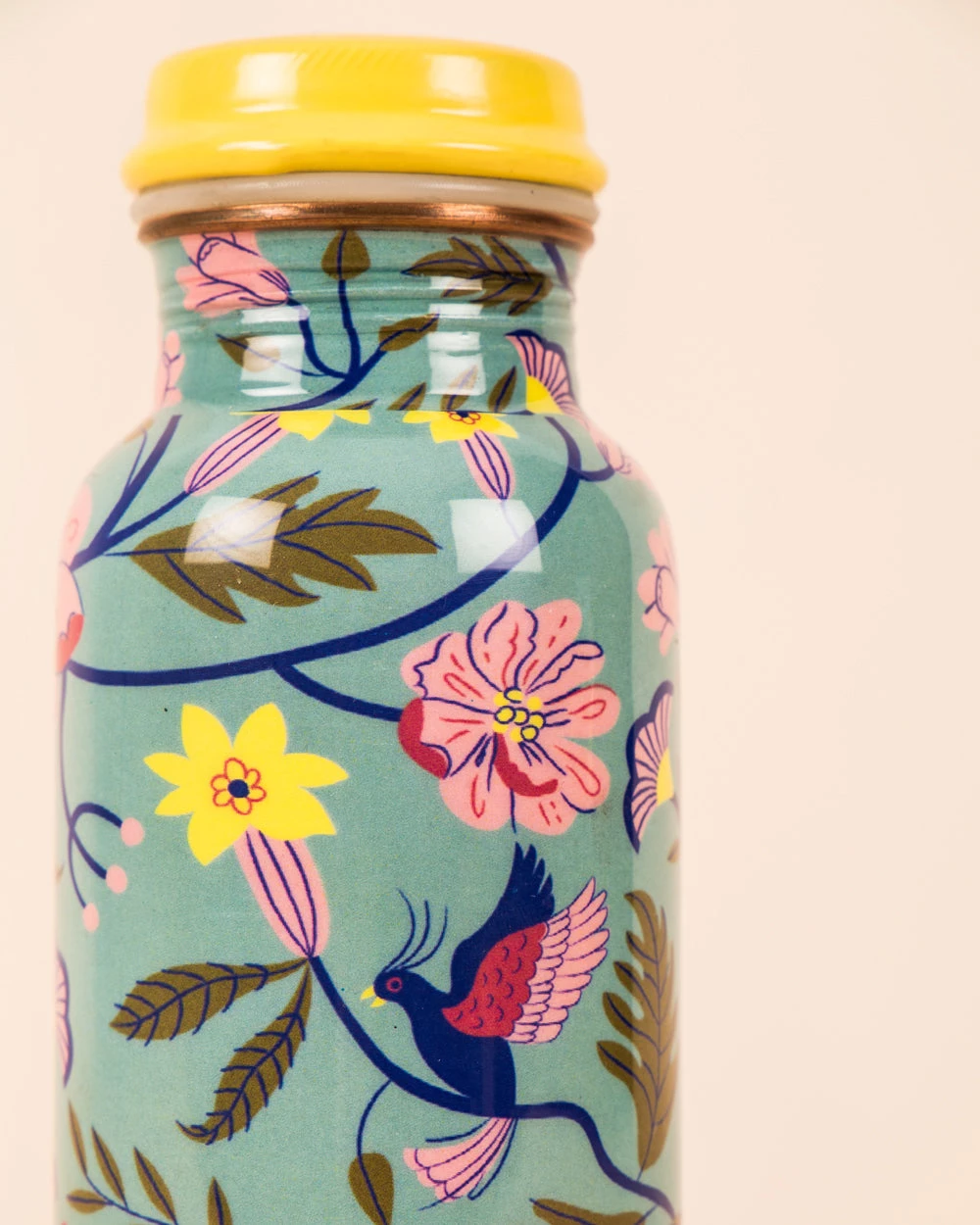 Chumbakdesign European Florals Copper Bottle - Teal 5 Chumbakdesign European Florals Copper Bottle - Teal