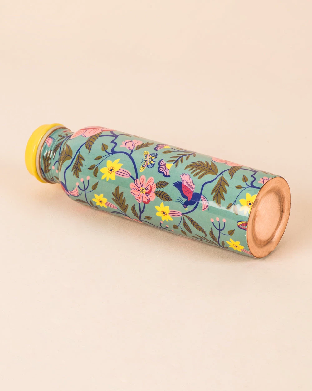 Chumbakdesign European Florals Copper Bottle - Teal 6 Chumbakdesign European Florals Copper Bottle - Teal