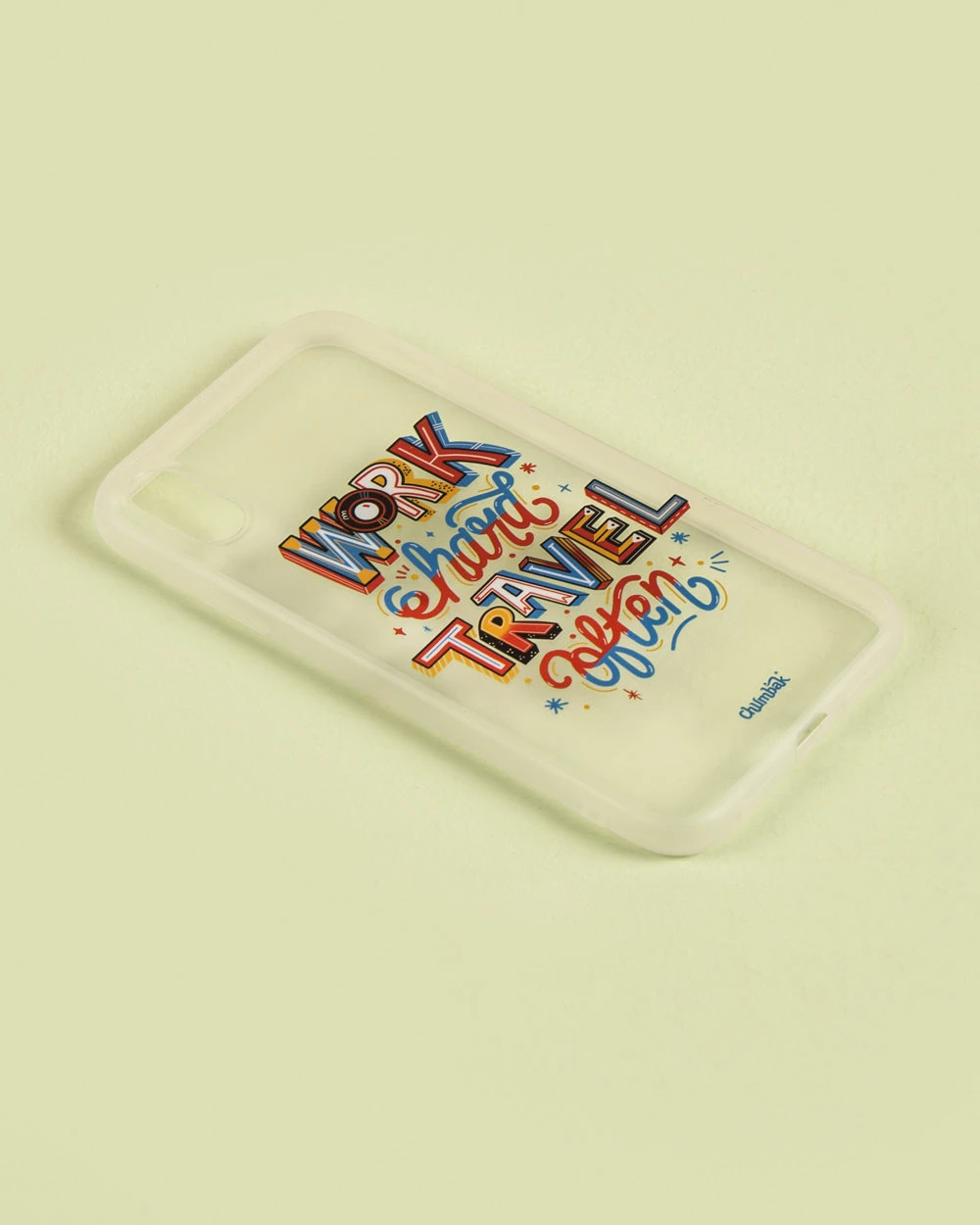 Chumbakdesign Work Hard Travel Often 3D IPhone XR Case 4 Chumbakdesign Work Hard Travel Often 3D IPhone XR Case