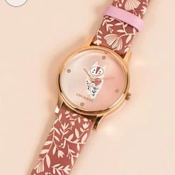 Chumbakdesign TEAL By Chumbak Tropical Owl Ombre Watch Earthy Pink