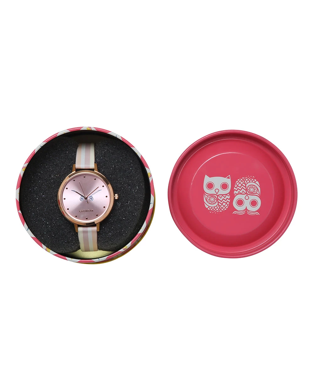 Chumbakdesign Watches & Jewellery TEAL By Chumbak Owl Brows Printed Wrist Watch - Pink 9 Chumbakdesign Watches & Jewellery TEAL By Chumbak Owl Brows Printed Wrist Watch - Pink