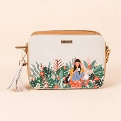 Chumbakdesign Relaxed Afternoon Printed Sling Bag - Ivory
