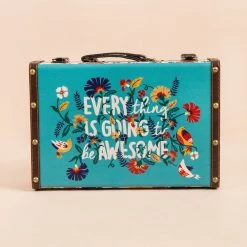Chumbakdesign Everything Is Going To Be Awesome Suitcase - Ivory Furniture & Storage