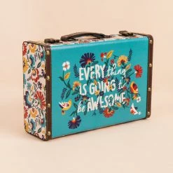 Chumbakdesign Everything Is Going To Be Awesome Suitcase - Ivory Furniture & Storage
