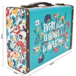 Chumbakdesign Everything Is Going To Be Awesome Suitcase - Ivory Furniture & Storage