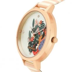Chumbakdesign Watches & Jewellery Live Slow Watch & Bracelet Set Peach & Rose Gold