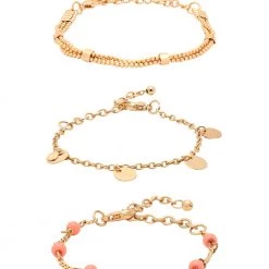 Chumbakdesign Watches & Jewellery Live Slow Watch & Bracelet Set Peach & Rose Gold