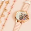 Chumbakdesign Watches & Jewellery Live Slow Watch & Bracelet Set Peach & Rose Gold