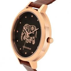 Chumbakdesign Fantastical Elephant Printed Wrist Watch With Bracelet Set