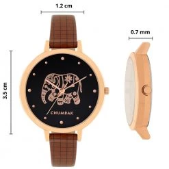 Chumbakdesign Fantastical Elephant Printed Wrist Watch With Bracelet Set