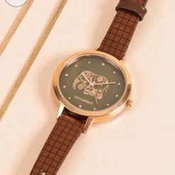 Chumbakdesign Fantastical Elephant Printed Wrist Watch With Bracelet Set