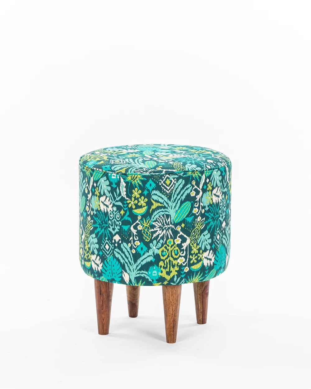 Chumbakdesign Furniture & Storage The French Pouffe - Tropical Ikkat 4 Chumbakdesign Furniture & Storage The French Pouffe - Tropical Ikkat