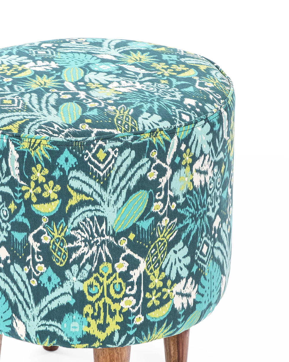 Chumbakdesign Furniture & Storage The French Pouffe - Tropical Ikkat 5 Chumbakdesign Furniture & Storage The French Pouffe - Tropical Ikkat