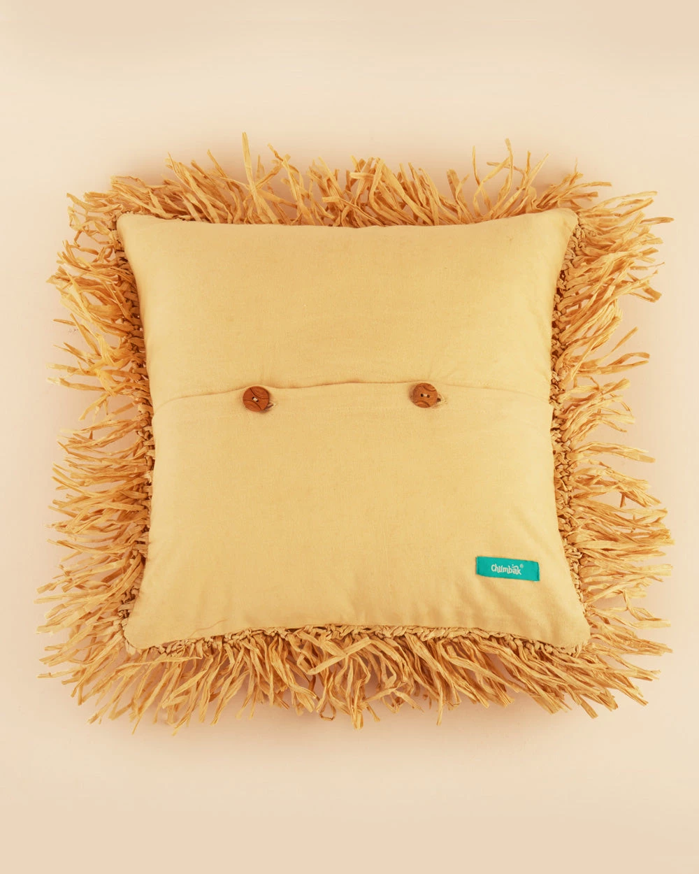 Chumbakdesign Sahara Straw Cushion Cover - 16” 5 Chumbakdesign Sahara Straw Cushion Cover - 16”