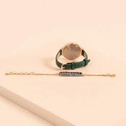 Chumbakdesign Mother Of Pearl Tropical Beads Watch & Bracelet Set ' Olive Green Watches & Jewellery 9 Chumbakdesign Mother Of Pearl Tropical Beads Watch & Bracelet Set ' Olive Green Watches & Jewellery