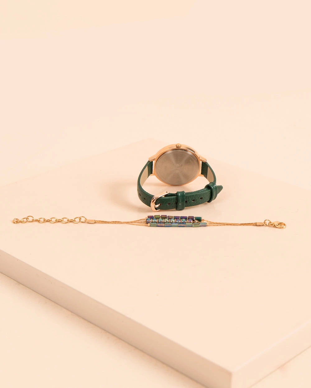 Chumbakdesign Mother Of Pearl Tropical Beads Watch & Bracelet Set ' Olive Green Watches & Jewellery 5 Chumbakdesign Mother Of Pearl Tropical Beads Watch & Bracelet Set ' Olive Green Watches & Jewellery