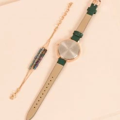 Chumbakdesign Mother Of Pearl Tropical Beads Watch & Bracelet Set ' Olive Green Watches & Jewellery 10 Chumbakdesign Mother Of Pearl Tropical Beads Watch & Bracelet Set ' Olive Green Watches & Jewellery