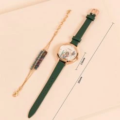 Chumbakdesign Mother Of Pearl Tropical Beads Watch & Bracelet Set ' Olive Green Watches & Jewellery 11 Chumbakdesign Mother Of Pearl Tropical Beads Watch & Bracelet Set ' Olive Green Watches & Jewellery
