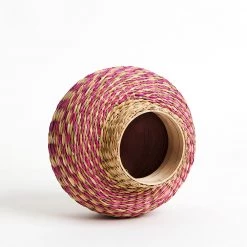 Chumbakdesign Rattan Bands Pink Vase Garden Decor