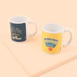Chumbakdesign Social Distancing From The Dishes & Wifi House Parties Coffee Mug Set Souvenirs & Collectibles