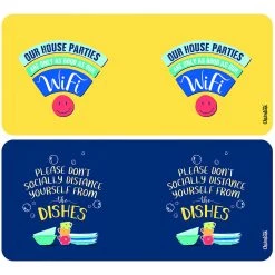 Chumbakdesign Social Distancing From The Dishes & Wifi House Parties Coffee Mug Set Souvenirs & Collectibles