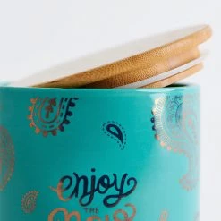 Chumbakdesign Dining & Kitchen Enjoy Now Storage Jar - Teal