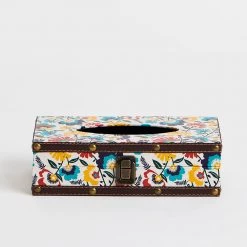 Chumbakdesign Kashmir Floral Off-White Tissue Box