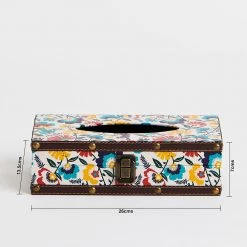 Chumbakdesign Kashmir Floral Off-White Tissue Box