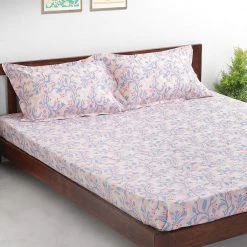 Chumbakdesign TEAL By Chumbak French Countryside Bedsheet - Queen Size, 144TC