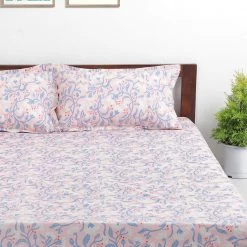 Chumbakdesign TEAL By Chumbak French Countryside Bedsheet - Queen Size, 144TC