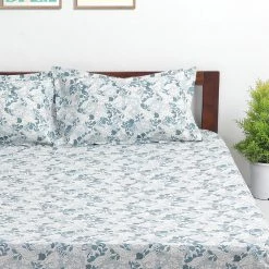 Chumbakdesign TEAL By Chumbak Tokyo Garden Bedsheet - Queen Size, 144TC, Green Bed & Furnishing 10 Chumbakdesign TEAL By Chumbak Tokyo Garden Bedsheet - Queen Size, 144TC, Green Bed & Furnishing