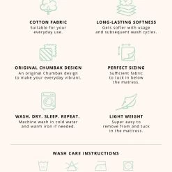 Chumbakdesign Bed & Furnishing TEAL By Chumbak Tokyo Garden Bedsheet - Queen Size, 144TC, Pink