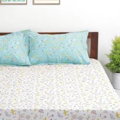 Chumbakdesign TEAL By Chumbak Arizona Hummingbird Bedsheet - Queen Size, 144TC, Blue Bed & Furnishing 11 Chumbakdesign TEAL By Chumbak Arizona Hummingbird Bedsheet - Queen Size, 144TC, Blue Bed & Furnishing