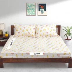 Chumbakdesign TEAL By Chumbak Kenya Leopards Bedsheet - Queen Size, 144TC 12 Chumbakdesign TEAL By Chumbak Kenya Leopards Bedsheet - Queen Size, 144TC