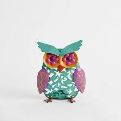Chumbakdesign Garden Decor Flower Power Owl Tealight Holder