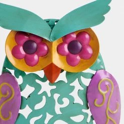 Chumbakdesign Garden Decor Flower Power Owl Tealight Holder