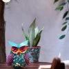 Chumbakdesign Garden Decor Flower Power Owl Tealight Holder