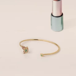 Chumbakdesign Like A Flutterfly To A Flower Bracelet- Green Onyx & Pink Garnet Watches & Jewellery