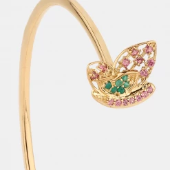 Chumbakdesign Like A Flutterfly To A Flower Bracelet- Green Onyx & Pink Garnet Watches & Jewellery