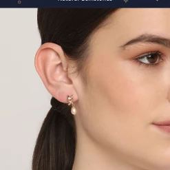 Chumbakdesign Morning Sunrise Teardrop Earrings - Pink Pearl Watches & Jewellery