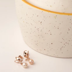 Chumbakdesign Morning Sunrise Teardrop Earrings - Pink Pearl Watches & Jewellery