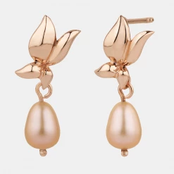 Chumbakdesign Morning Sunrise Teardrop Earrings - Pink Pearl Watches & Jewellery