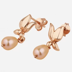 Chumbakdesign Morning Sunrise Teardrop Earrings - Pink Pearl Watches & Jewellery