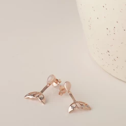 Chumbakdesign Watches & Jewellery Fly Away Studs - Moonstone & Diamonds